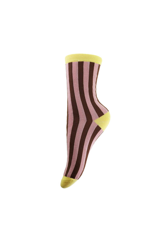 Strømper,  Onesize, Rosa/Brun